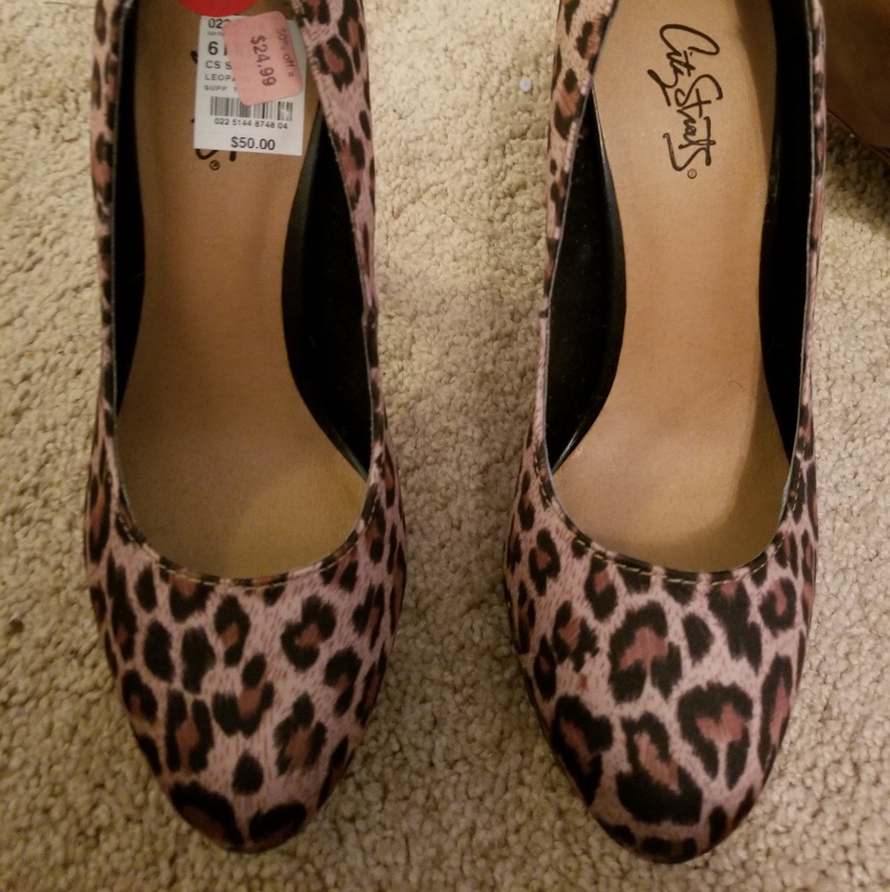 Leopard print heels